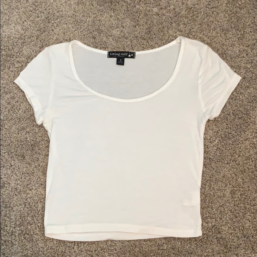 White crop top